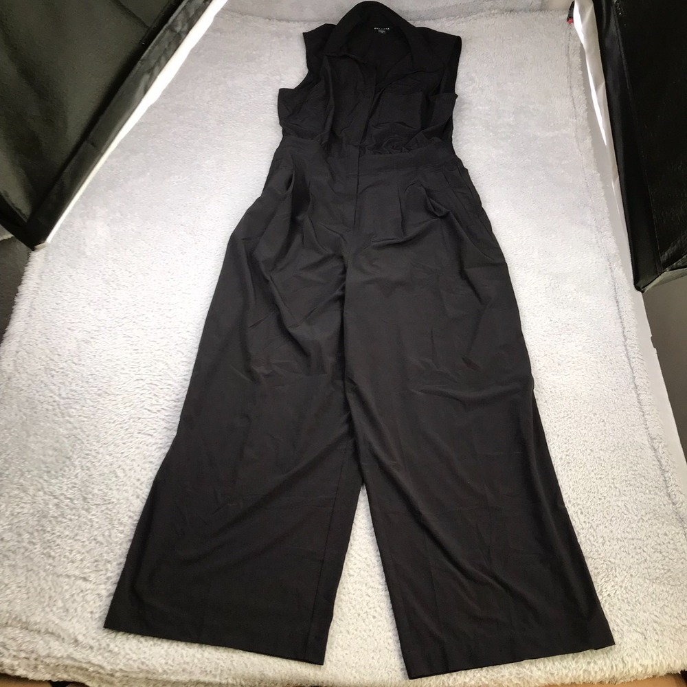 Athleta Brooklyn Heights Wide Leg Jumpsuit Womens 12 Black Performance Tank